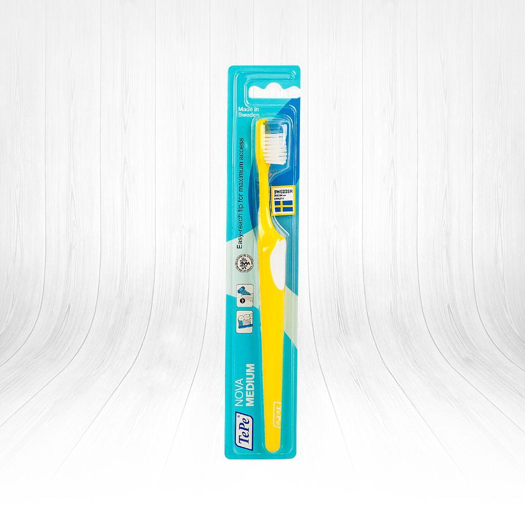 Tepe Nova: Medium Bristle Manual Toothbrush - Gentle, Effective Oral Hygiene - Yellow Tepe Nova Toothbrush: Medium Bristle for Gentle Oral Hygiene Tepe toothbrush, manual toothbrush, medium bristle toothbrush, yellow toothbrush, oral hygiene toothbrush, Tepe Nova toothbrush, affordable toothbrush, basic toothbrush, toothbrush, dental care, oral care, gum health, plaque removal, ergonomic handle, durable toothbrush, classic toothbrush, Tepe Nova, medium toothbrush, toothbrush for sensitive gums, family tooth