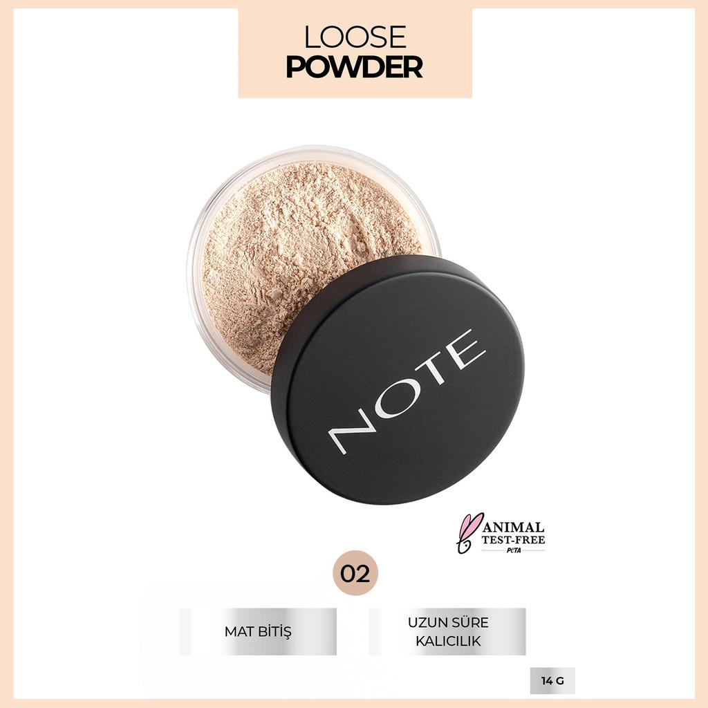 Note Loose Powder 02 Light Beige Matte Setting Powder