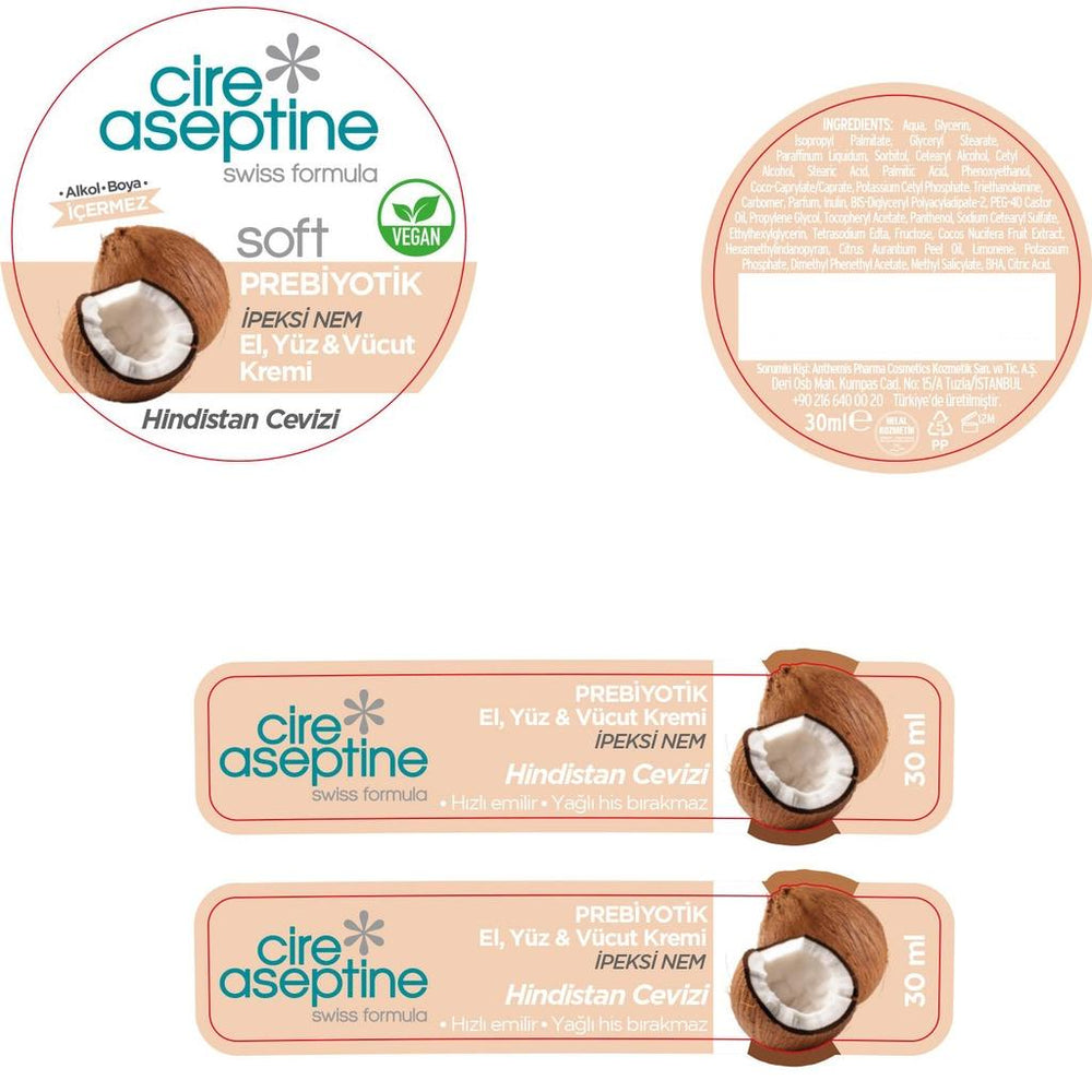 Cire Aseptine Soft Coconut Prebiotic Cream 30 ml