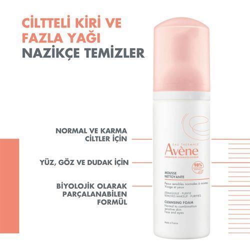 Avene Cleansing Foam - Gentle Facial Cleanser for Sensitive Skin, Normal to Combination Skin Types - 150ml, 5.07 fl oz Avene Cleansing Foam - Gentle Facial Cleanser Avene Cleansing Foam, Sensitive skin care, Gentle facial cleanser, Normal to combination skin, Skincare for sensitive skin, Facial cleanser, Gentle skincare, Sensitive skin products, Avene skincare, Cleansing Foam, Mousse Nettoyante