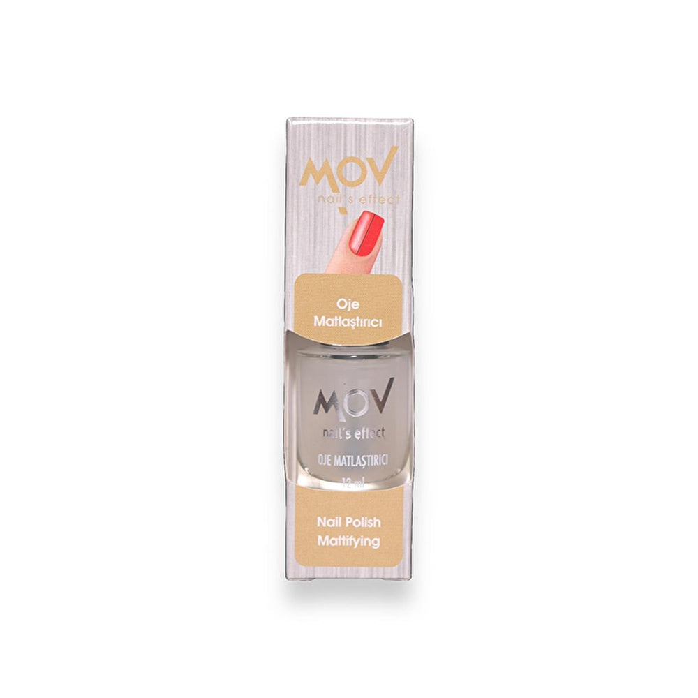 Mov Matte Nail Polish Top Coat - 12 ml - Matte Finish Nail Care Product for Nail Art Styling - Nail Polish