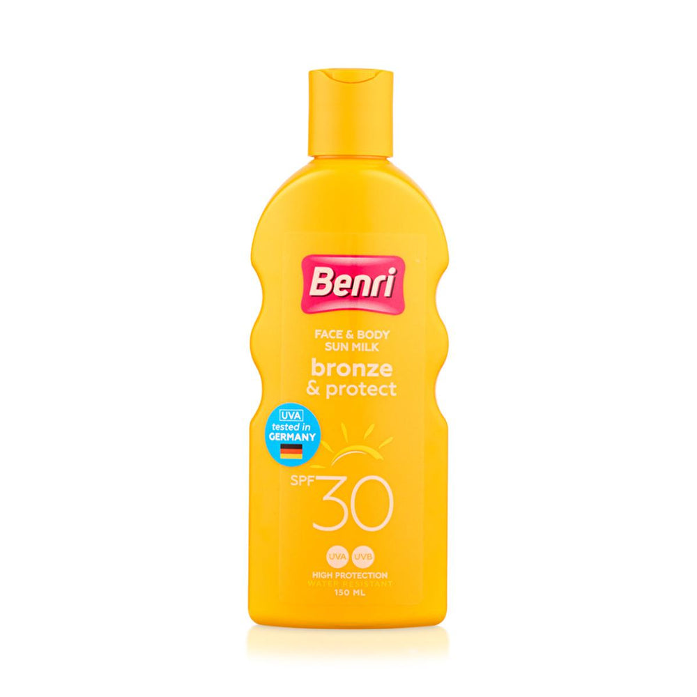 Benri Bronzluk Sunscreen Lotion SPF 30 - Water-Resistant & Sensitive Skin Friendly - Sunscreen