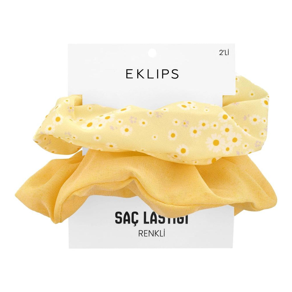 Eklips Daisy Elastic Hair Ties in Yellow 2-Pack