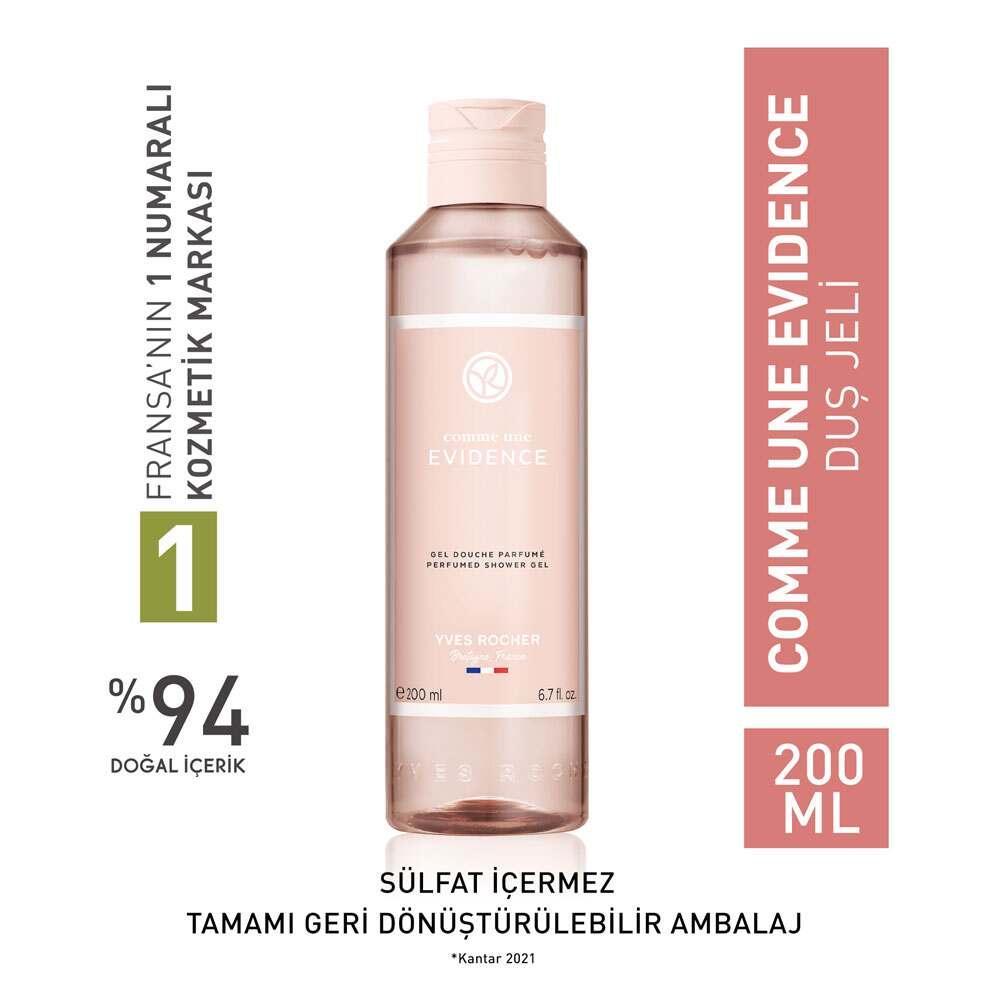Comme une Evidence Scented Shower Gel - Gentle, Long-Lasting Fragrance for All Skin Types - 200 ml Comme une Evidence Scented Shower Gel - Gentle & Long-Lasting scented shower gel, fragrant body wash, long-lasting fragrance shower gel, gentle cleanser for all skin types, Isparta Rose shower gel, shower gel, body wash, fragrant shower gel, gentle shower gel, Comme une Evidence
