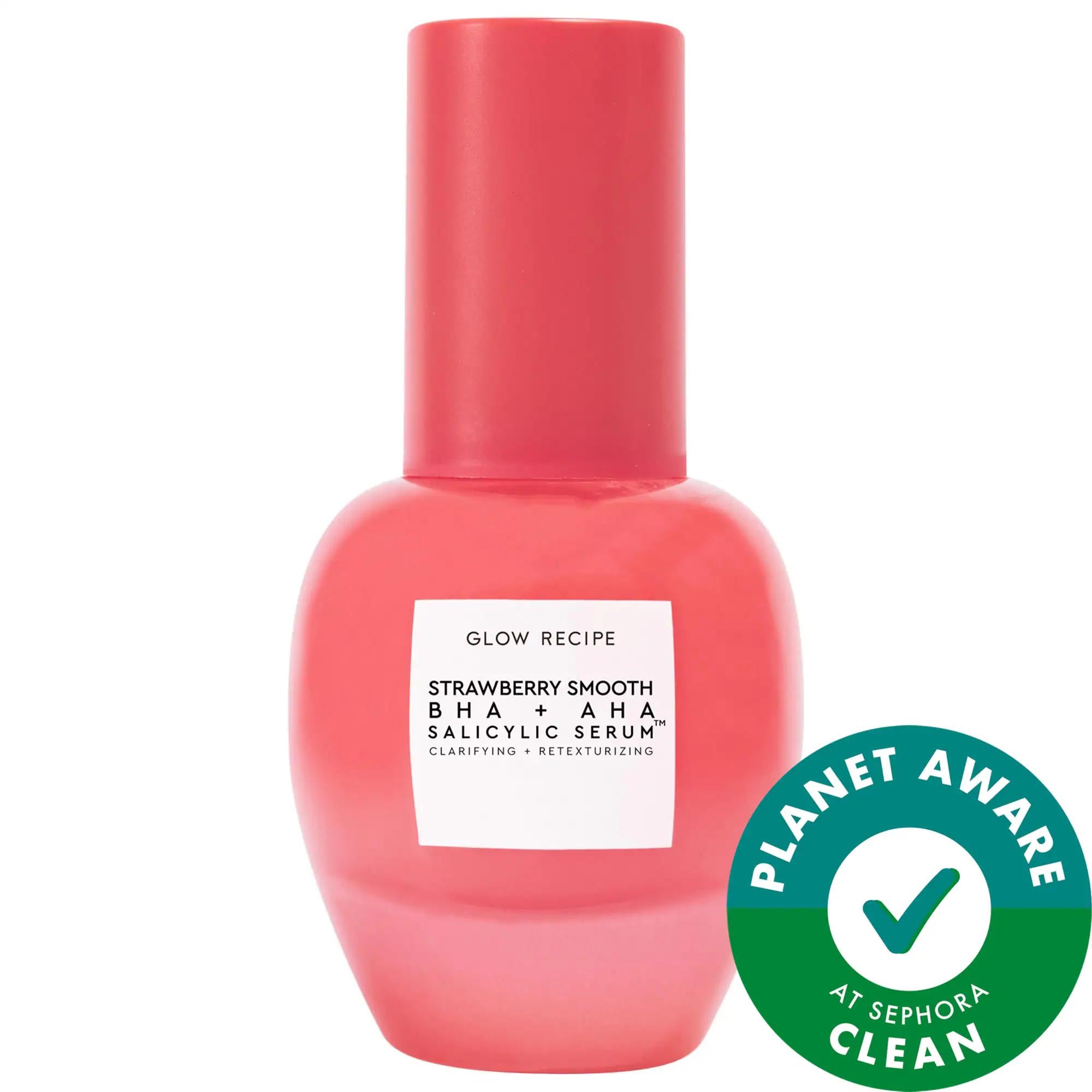 Strawberry Smooth BHA &amp; AHA Salicylic Acid Serum - Pore Minimizing, Acne &amp; Blemish Treatment, Vegan &amp; Cruelty-Free Exfoliating Serum BHA AHA Salicylic Acid Serum - Acne, Pore Minimizing &amp; Vegan BHA AHA serum, salicylic acid serum, acne treatment serum, pore minimizing serum, vegan skincare, cruelty-free serum, exfoliating serum, strawberry acid serum, blemish treatment, hydrating serum, acne-prone skin, uneven skin texture, minimize pores, vegan beauty, sustainable beauty, strawberry extract, Clarity Acid C