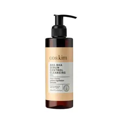 Coskim AHA-BHA Cleansing Gel - Sebum Control Face Wash for Oily & Acne Prone Skin - Vegan, Pore Minimizing, Paraben & SLS Free Coskim AHA BHA Cleanser - Oily Skin & Acne Control | Vegan AHA BHA cleansing gel, Sebum control cleanser, Oily skin face wash, Vegan face cleanser, Acne treatment cleanser, Pore minimizing cleanser, SLS free face wash, Paraben free cleanser, Fragrance free face wash, Coskim cleanser, facial cleanser, vegan cleanser, acne cleanser, pore cleanser, paraben free, sls free, oily skin, co
