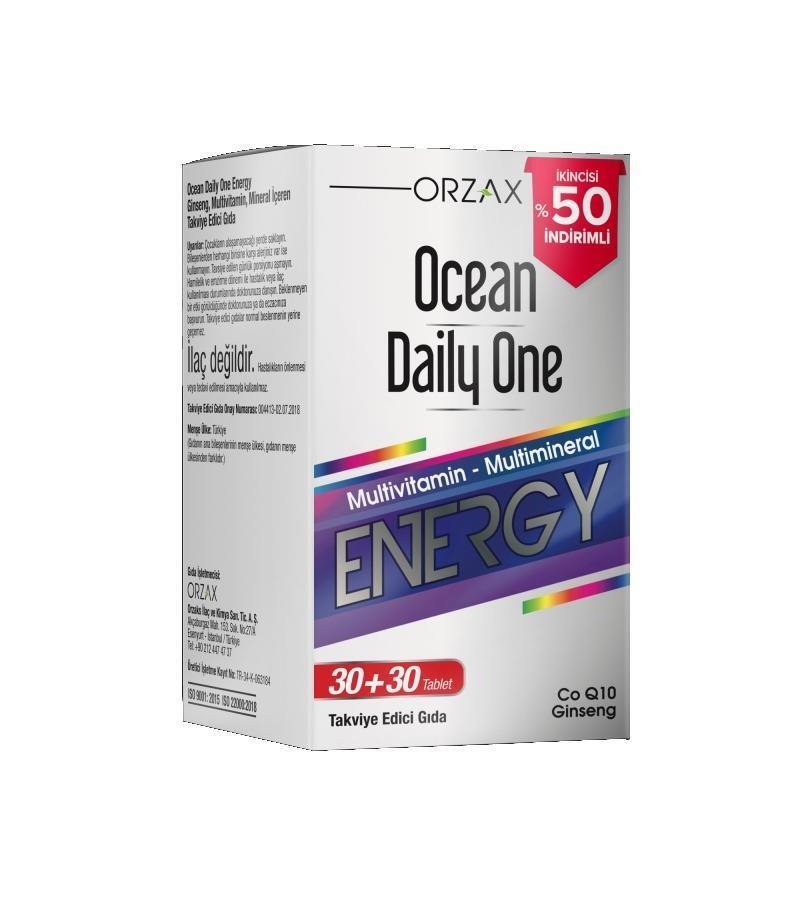 Ocean Daily One Energy 60 Tablets - Dietary Supplement for Daily Energy Support - Vitamin & Supplement