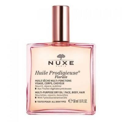 Nuxe Huile Prodigieuse Floral: Multi-Purpose Dry Oil for Radiant Skin &amp; Hair - 96.9% Natural, Anti-Oxidant, Floral Scented - 50ml Nuxe Huile Prodigieuse: Natural Dry Oil for Radiant Skin &amp; Hair Nuxe Huile Prodigieuse Floral, Multi-purpose dry oil, Natural skincare oil, Botanical oil for skin and hair, Anti-oxidant face oil, Floral scented body oil, Stretch mark reduction oil, Nourishing hair oil, dry oil, skincare, hair oil, body oil, natural ingredients, floral fragrance, anti-oxidant, stretch marks, moist