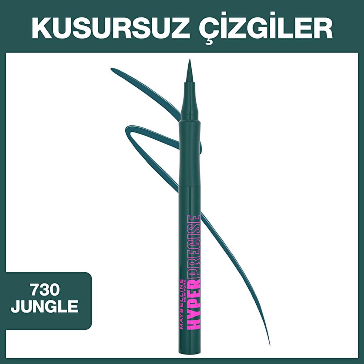 Maybelline New York Hyper Precise All Day Eyeliner 730 Jungle - Long-Lasting, Smudge-Proof, Precise Application Maybelline Hyper Precise Eyeliner - Long-Lasting &amp; Precise Maybelline Hyper Precise Eyeliner, Long-lasting eyeliner, Smudge-proof eyeliner, Precise eyeliner, Matte black eyeliner, Eyeliner, Eye makeup, Cosmetics, Makeup, Beauty products, Durable makeup, Waterproof eyeliner