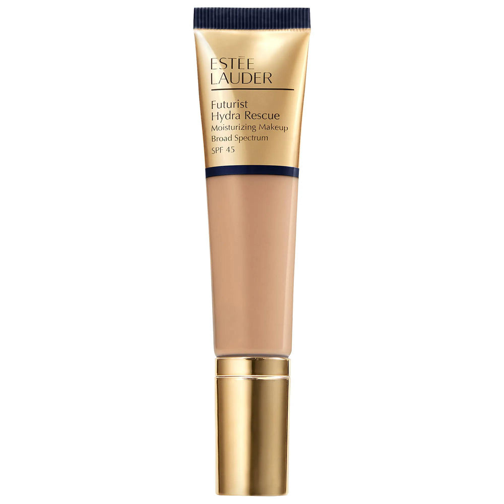 Estée Lauder Futurist Hydra Rescue Moisturizing Foundation SPF 45: Radiant, Anti-Aging, & Sun Protection - Vitamin E Enriched Estée Lauder Foundation SPF 45: Radiant & Hydrating moisturizing foundation spf 45, Estee Lauder foundation, radiant finish foundation, foundation for dry skin, anti-aging foundation, foundation with vitamin E, soothing foundation, long lasting foundation, medium coverage foundation, sun protection foundation, moisturizing foundation, Estee Lauder, radiant foundation, dry skin founda