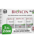 Bioxcin Klasik Shampoo for Oily Hair, Anti Hair Loss, 3x300ml - Gentle, Paraben-Free, Genesis Technology - image 2