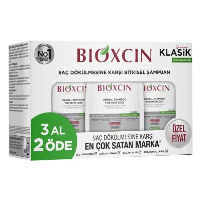 Bioxcin Klasik Shampoo for Oily Hair, Anti Hair Loss, 3x300ml - Gentle, Paraben-Free, Genesis Technology - image 2