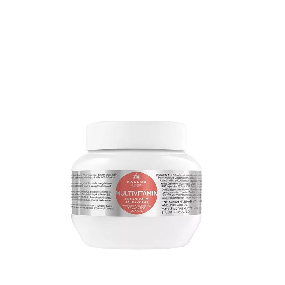Kallos Cosmetics Multivitamin Hair Care Mask - 9.3 fl oz Nourishing Treatment for Damaged Hair Kallos Cosmetics Multivitamin Hair Mask - 9.3 fl oz hair care mask, multivitamin hair mask, Kallos Cosmetics, hair nourishment, vitamin enriched hair care, hair treatment, damaged hair repair, dry hair care, hair health, hair care products, cosmetic hair care, multivitamin enriched formula, nourishing hair mask, hair revitalization