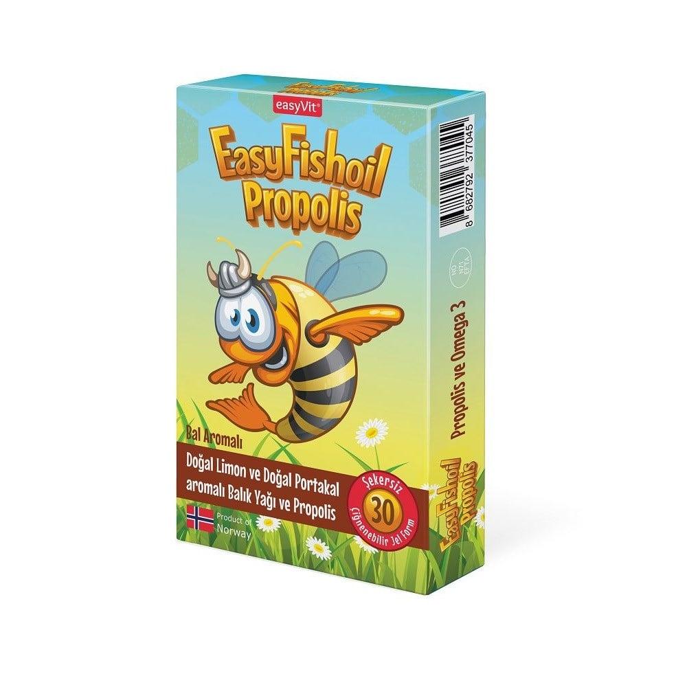 EasyFishoil - Omega 3 for Children, Chewable Jelly Tablets with Propolis &amp; Vitamin A - image 3