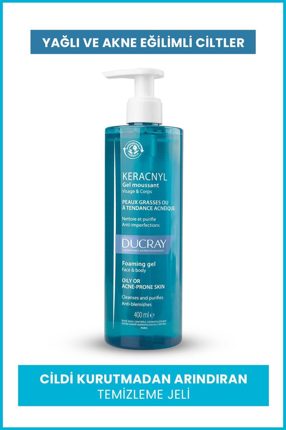 Ducray Keracnyl Foaming Gel 400ml - Acne Treatment Cleansing Gel for Oily Skin - image 8