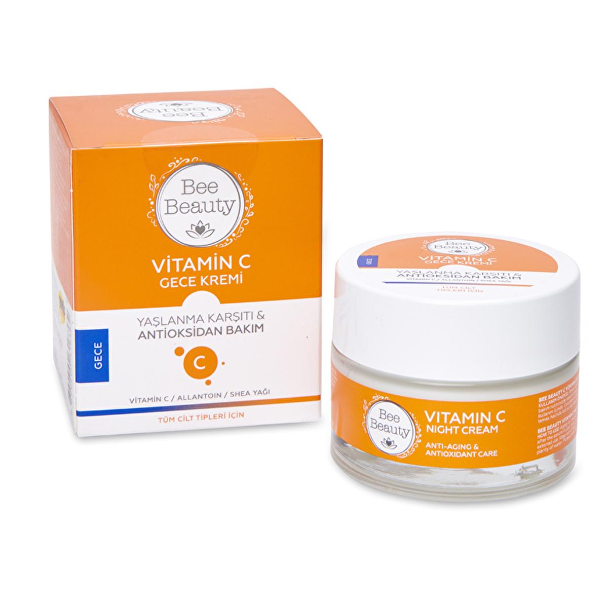 bee beauty vitamin c night cream 50ml, hydrating night cream for all skin types, anti-aging vitamin c cream Bee Beauty Vitamin C Night Cream - Hydrating Formula for All Skin Types | 50 ml Bee Beauty Vitamin C Night Cream - Hydrating & Brightening bee-beauty, vitamin-c, night-cream, hydrating, anti-aging, brightening, all-skin-types, skincare, moisturizer, ai-generated