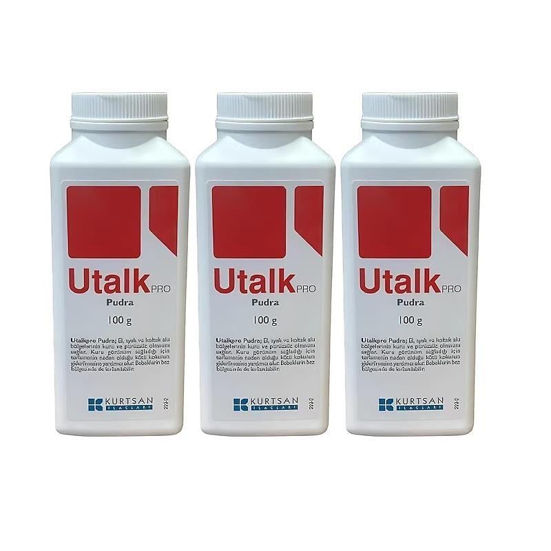 Kurtsan Utalk PRO Body Powder - 3 Pack x 100g - Dry Skin Solution for Hands, Feet & Babies Kurtsan Utalk PRO Body Powder - Dry Skin Solution body powder, antiperspirant powder, baby care products, dry skin solution, odor control, personal care, hygiene products, baby powder, sweat control, smooth skin, Kurtsan Utalk PRO