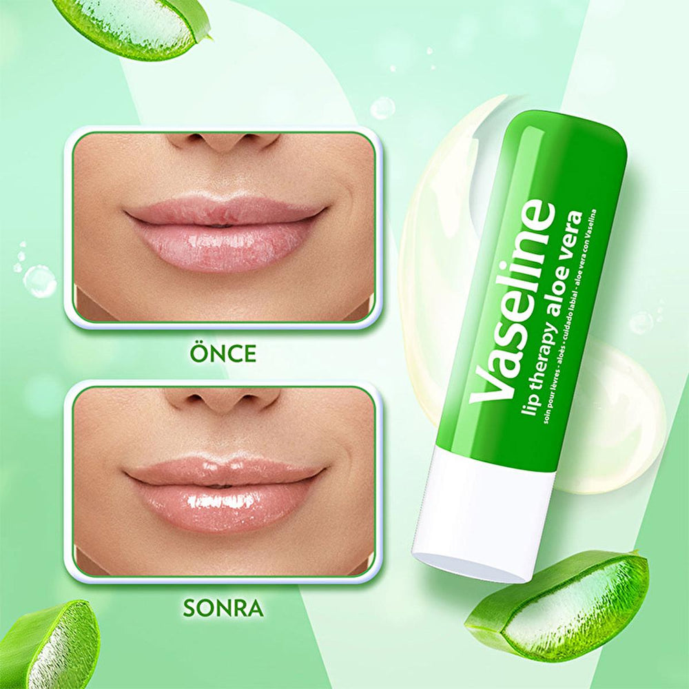 Vaseline Aloe Vera Lip Care Balm - 48 Hour Moisturization for Dry, Chapped Lips - view 2
