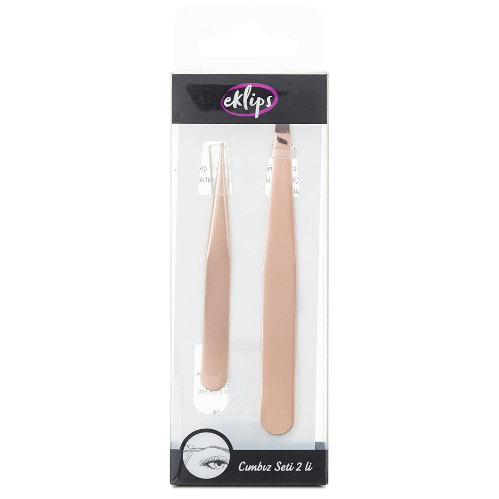 Eklips 2-Piece Tweezer Set for Precise Hair Removal - Eyebrow Grooming, Facial Hair Removal Tools - view 4