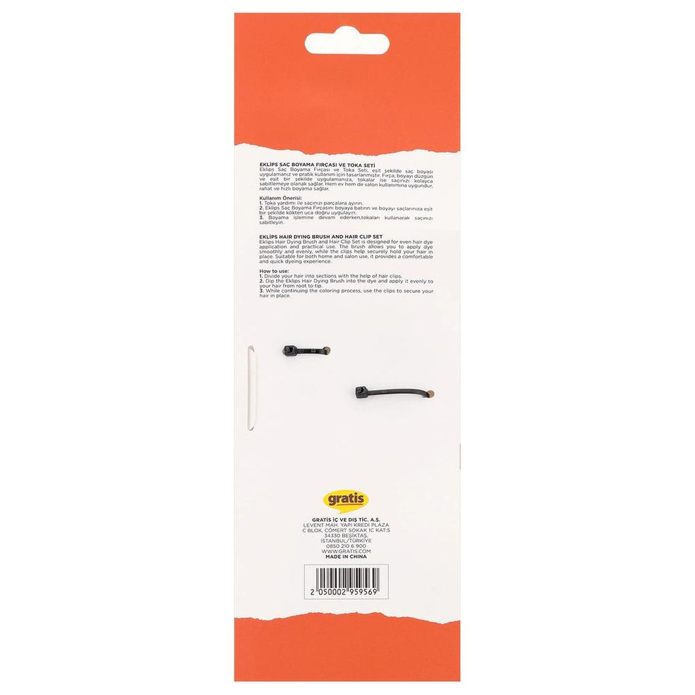 Eklips Hair Dye Brush and Clip Set