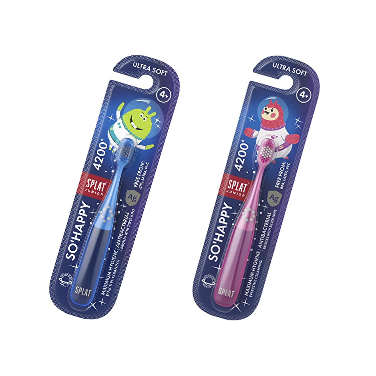 Splat Ultra Junior Çocuk Diş Fırçası - Ekstra Yumuşak, Gümüş İyonlu, Bisfenol A İçermeyen Splat Ultra Junior Çocuk Diş Fırçası - Sağlıklı Dişler için çocuk diş fırçası, ultra yumuşak diş fırçası, gümüş iyonlu diş fırçası, çocuklar için diş fırçası, Bisfenol A içermeyen diş fırçası, sağlıklı diş gelişimi, çocuk hijyen ürünleri, diş fırçalama, çocuk sağlığı, ağız hijyeni