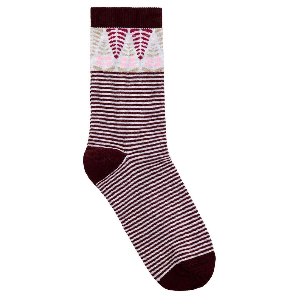 Eklips Purple Floral Striped Women's Socks 3-Pack