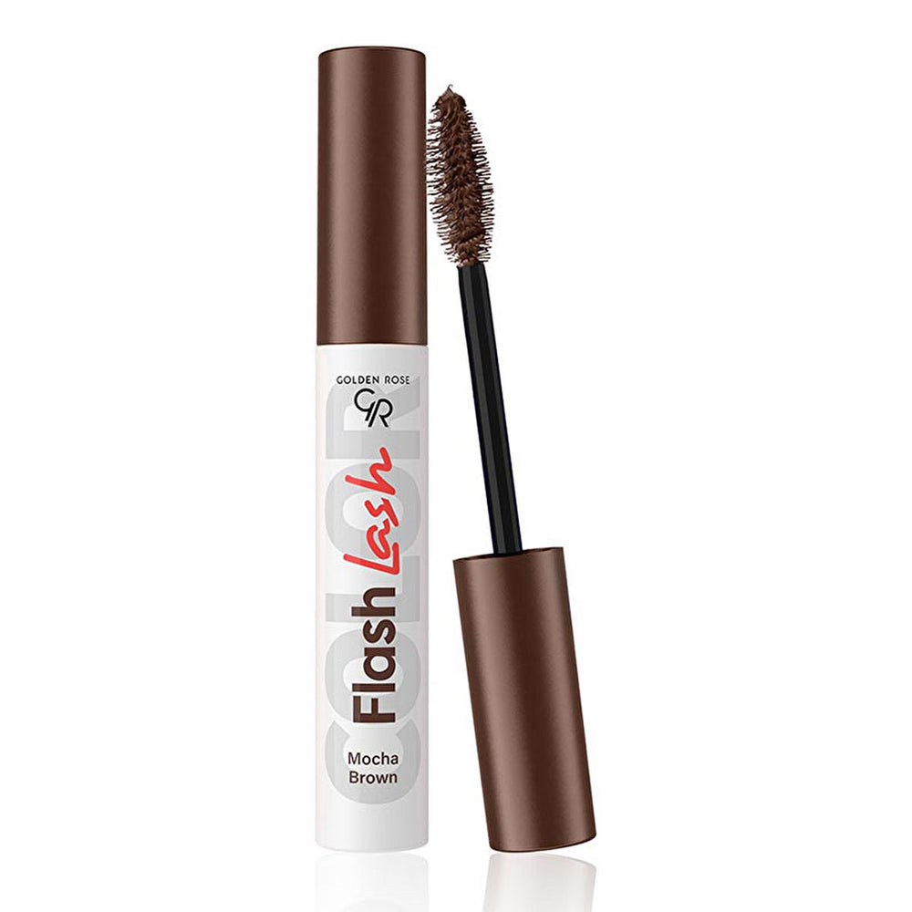 Golden Rose Flash Lash Mocha Brown Mascara: Intense Color, Waterproof, Long Lasting Volume & Smudge-Proof Formula Golden Rose Mocha Brown Mascara: Waterproof, Volume, Long Lasting colored mascara, waterproof mascara, long lasting mascara, smudge proof mascara, volume mascara, mocha brown mascara, flash lash mascara, golden rose mascara, fiber brush mascara, eye makeup, mascara, vibrant colors, long-wearing, expressive makeup, bold look, water resistant, smudge-proof, lash lengthening, lash volumizing, even 