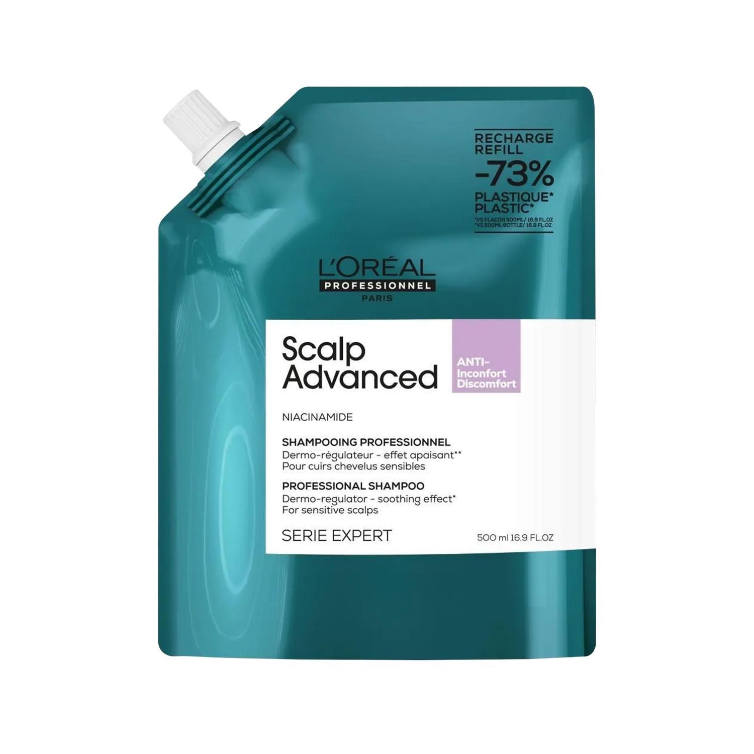 Loreal Professionnel Paris Professional Shampoo for Sensitive Scalp - Scalp Advanced Formula, 500ml Refill Loreal Professionnel Paris Scalp Advanced Shampoo - Sensitive Scalp Care professional shampoo, sensitive scalp care, Loreal Professionnel Paris, Scalp Advanced shampoo, refill shampoo 500 ml, hair care, scalp treatment, gentle shampoo, soothing shampoo, advanced hair care, professional hair care products, hair care for sensitive scalp