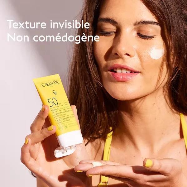 Caudalie Vinosun Protect High Protection Cream SPF 50+ - Eco-Friendly, Vegan, Non-Greasy Sunscreen for Daily Use - view 3