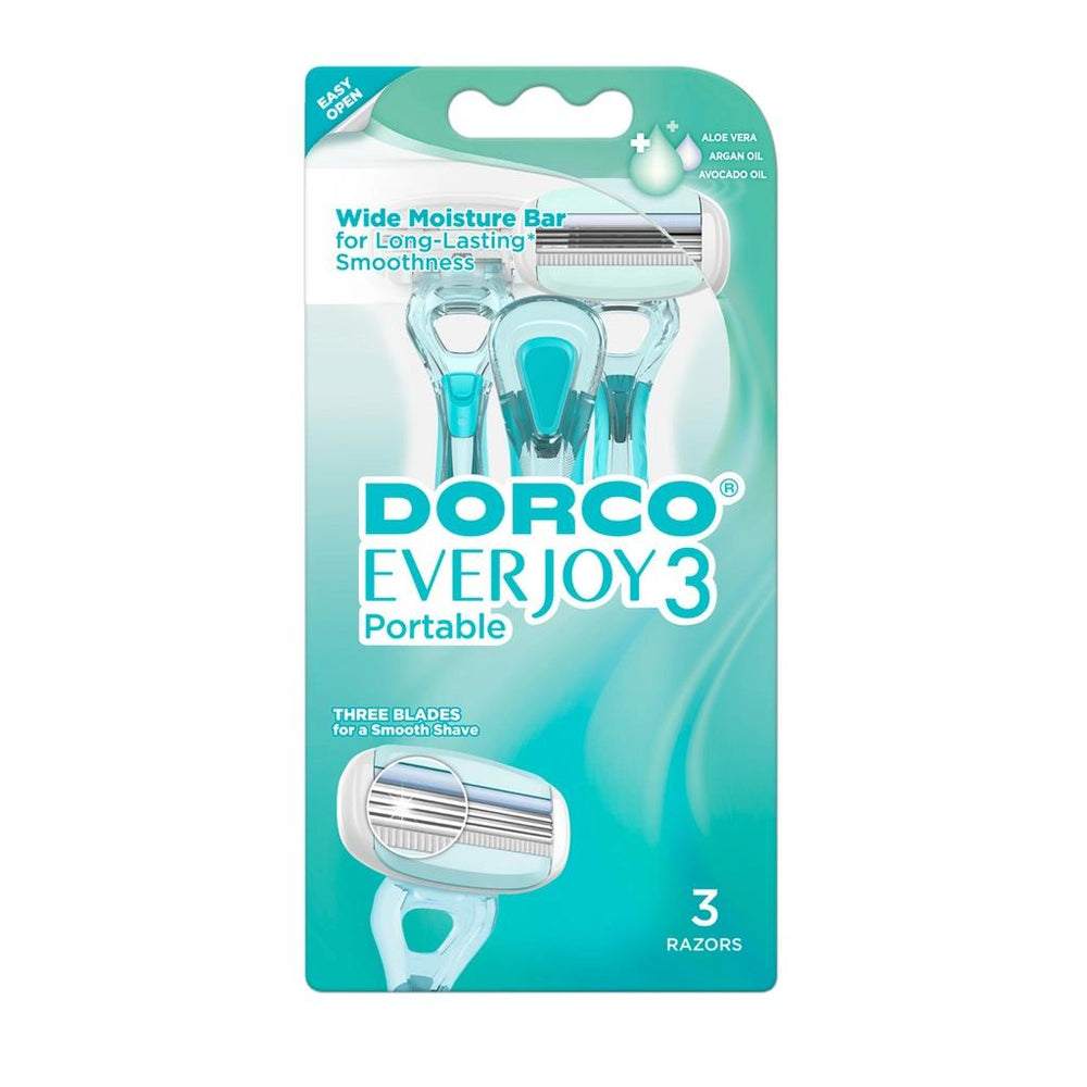 Dorco Everjoy3 Disposable Razor for Smooth Shaving 3 Pack