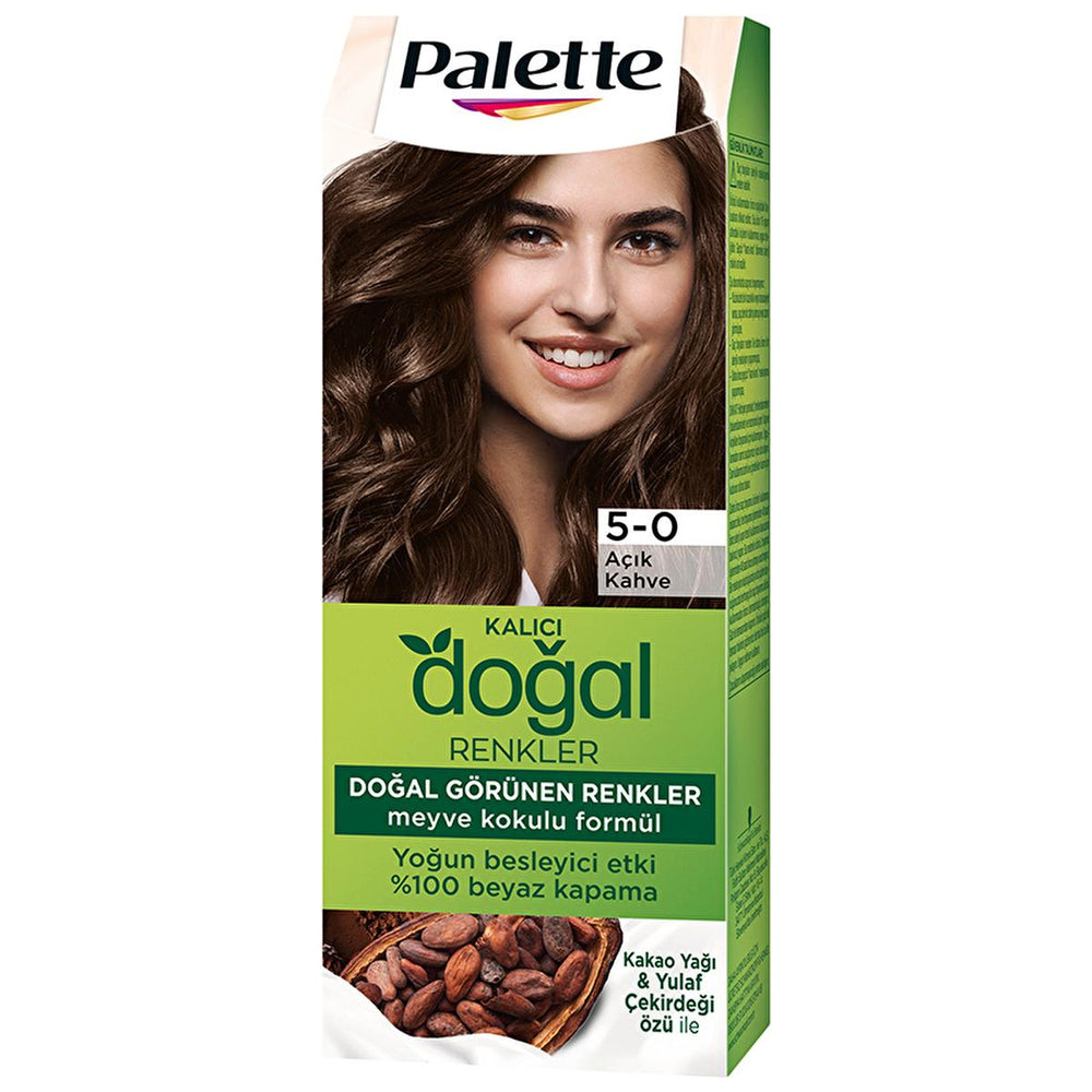 Palette Natural Permanent Hair Dye 5-0 Light Brown - Enriched with Natural Ingredients for Long-Lasting Color - view 8
