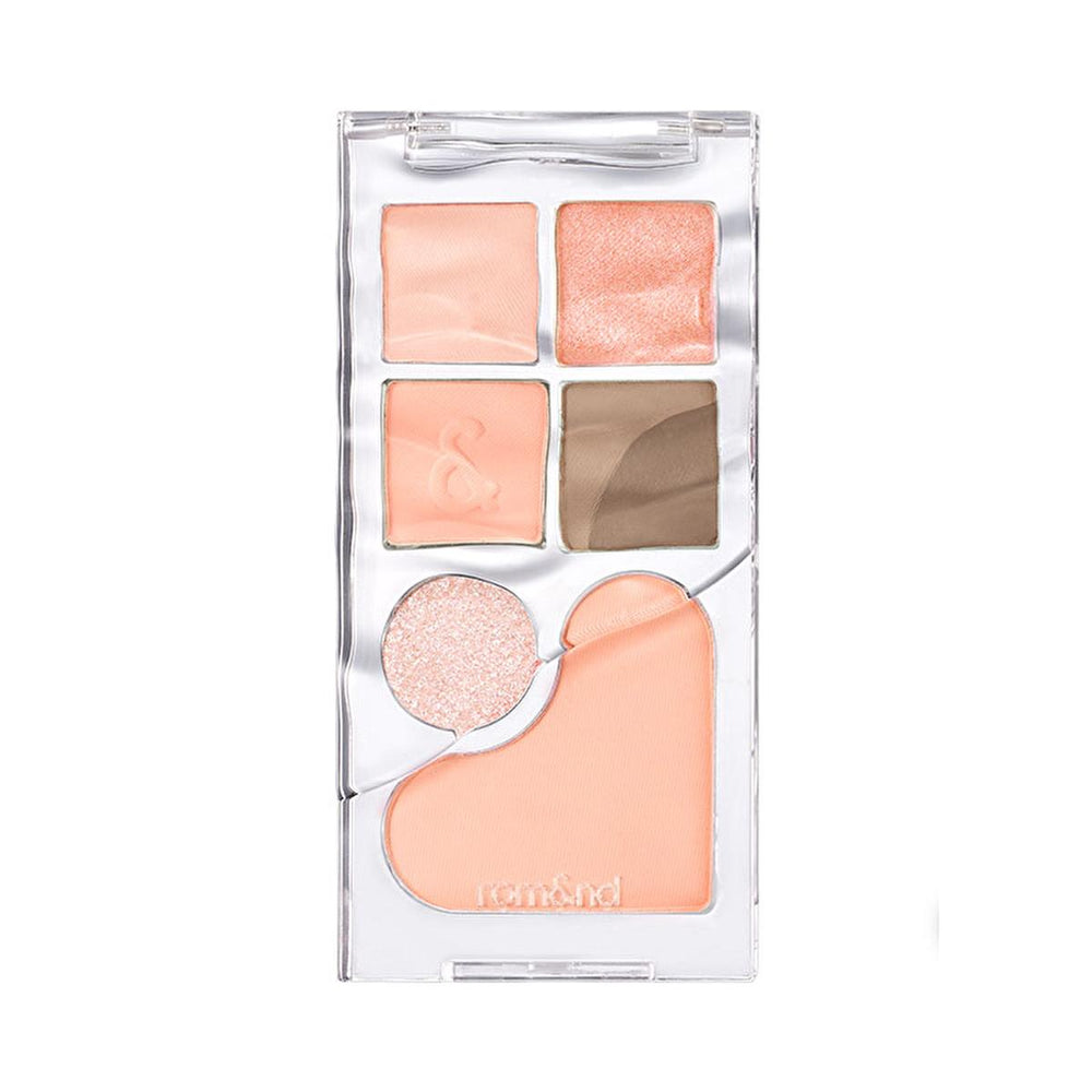 rom&nd Bare Layer Palette 01 Apricot Mood: Korean Eye & Cheek Palette for Matte & Shimmer Looks - Highly Pigmented, Multi-Use Makeup rom&nd Apricot Eyeshadow Palette - Blush & Eye Makeup Korean eyeshadow palette, blush palette, multi-use makeup palette, matte shimmer eyeshadow, highly pigmented eyeshadow, korean makeup palette, rom&nd eyeshadow, apricot eyeshadow palette, eye and cheek palette, korean makeup, k-beauty, multi-use palette, matte eyeshadow, shimmer eyeshadow, eye makeup, cheek makeup, blush, r