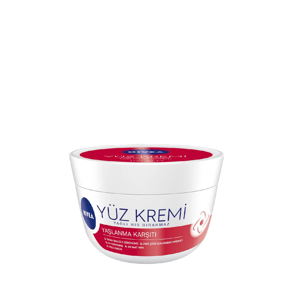 Nivea Anti-Aging Face Cream 100ml - Moisturizing Anti-Wrinkle Cream for Face Nivea Anti-Aging Face Cream - Reduce Fine Lines & Wrinkles Nivea Anti-Aging Face Cream, Anti-aging skincare, Face moisturizer, Nivea face cream, Anti-wrinkle cream, Skincare, Facial care, Moisturizing cream, Dermatologically tested, Anti-aging products, Face care routine, Hydrating face cream