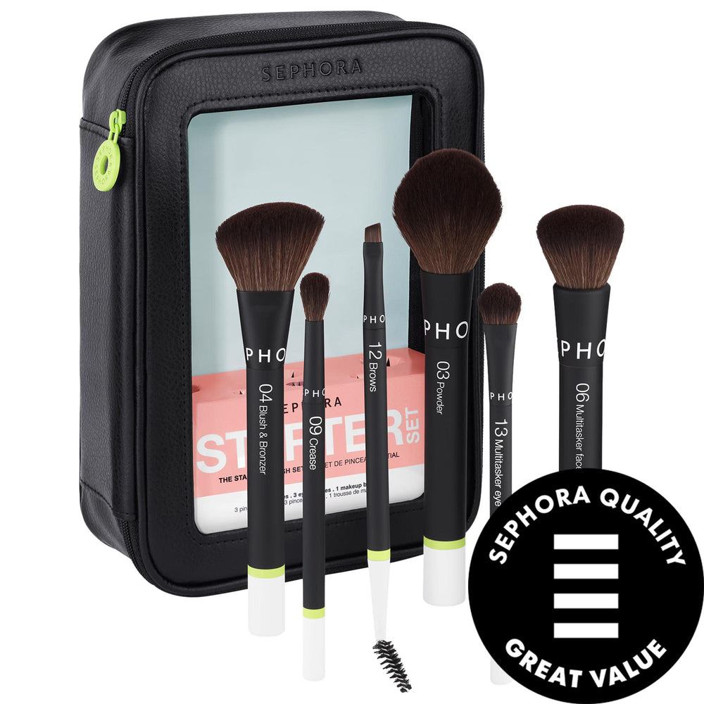 SEPHORA COLLECTION Starter Brush Set - 6 Essential Vegan Makeup Brushes for Beginners, Sustainable & Cruelty-Free SEPHORA Starter Brush Set - 6 Vegan Makeup Brushes makeup brush set, starter brush set, vegan makeup brushes, sustainable beauty products, sephora collection makeup brushes, cruelty-free makeup, eco-friendly beauty, makeup for beginners, vegan beauty products, sustainable makeup tools, cruelty-free beauty products, makeup essentials, beauty starter kit
