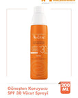 Avene Sunscreen Body Spray SPF 30 - Water-Resistant Protection for Sensitive Skin - Sunscreen