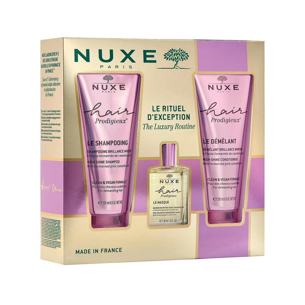 Nuxe Hair Prodigieux 3-Piece Hair Care Set - Complete Hair Care Routine with Nuxe Prodigieux Products - Hair Care