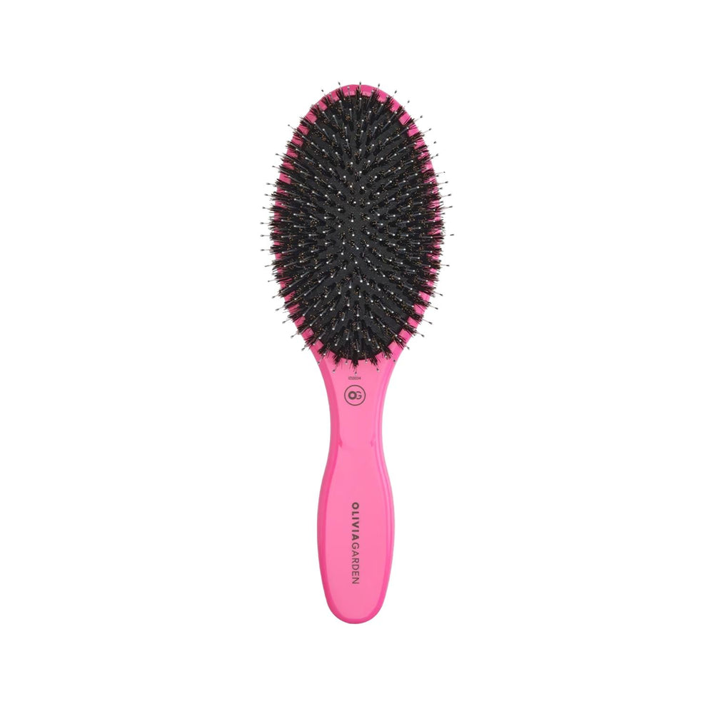 Olivia Garden Expert Care Oval Boar Nylon Bristles Hair Brush - Professional Detangling & Styling Tool Olivia Garden Expert Care Hair Brush - Detangle & Style hair brush, boar bristles hair brush, nylon bristles hair brush, oval hair brush, professional hair care tools, detangling brush, hair care, hair styling, Olivia Garden, Expert Care series, pink hair brush, boar bristles, nylon bristles, durable hair brush, healthy hair, hair detangling, hair styling tool