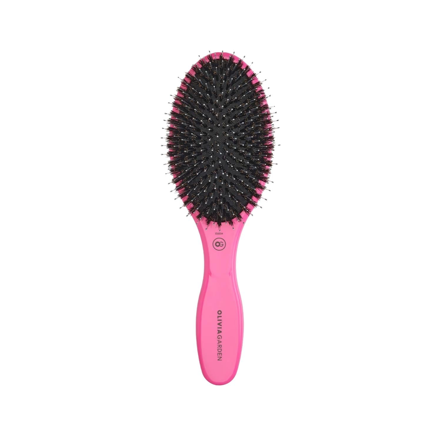 Olivia Garden Expert Care Oval Boar Nylon Bristles Hair Brush - Professional Detangling & Styling Tool Olivia Garden Expert Care Hair Brush - Detangle & Style hair brush, boar bristles hair brush, nylon bristles hair brush, oval hair brush, professional hair care tools, detangling brush, hair care, hair styling, Olivia Garden, Expert Care series, pink hair brush, boar bristles, nylon bristles, durable hair brush, healthy hair, hair detangling, hair styling tool