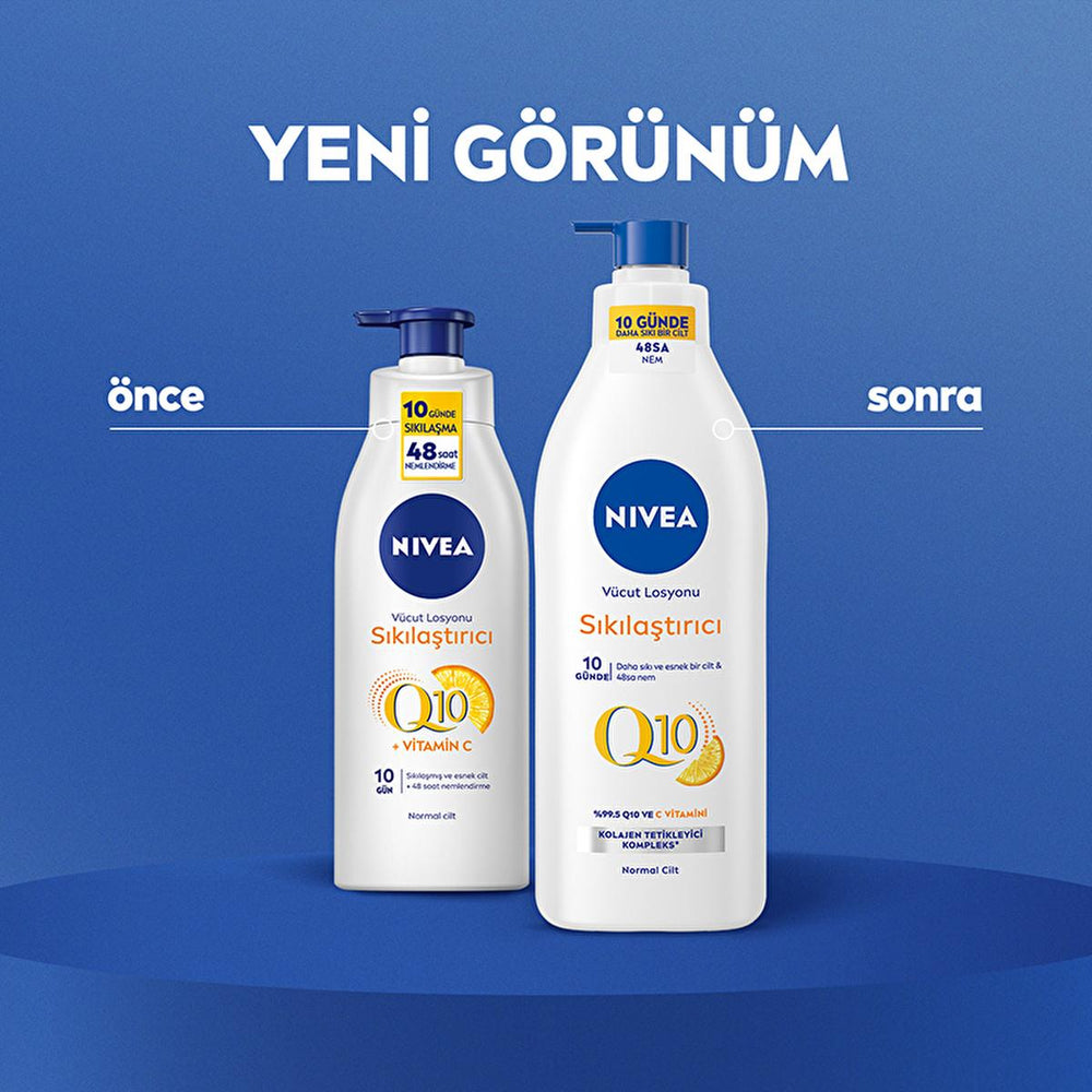 Nivea Q10 Firming Body Lotion with Vitamin C - 48 Hour Moisturization, Dermatologically Tested - 13.53 fl oz - Face Cream