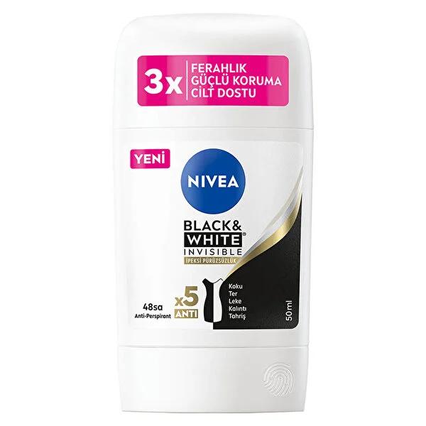 Nivea Women's Black & White Deodorant - Silky Smooth | 50ml - image 4