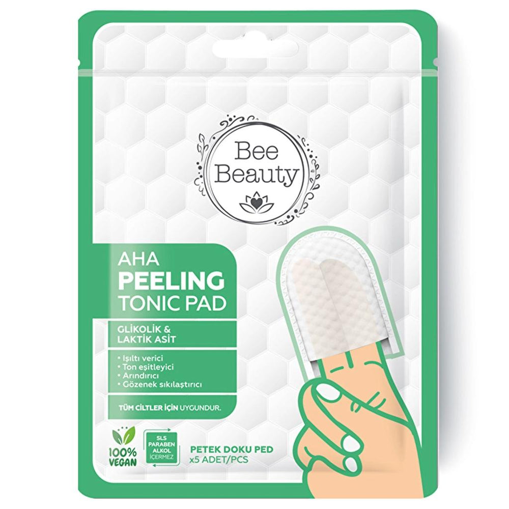 Bee Beauty AHA Peeling Facial Tonic Pads - 5 Count