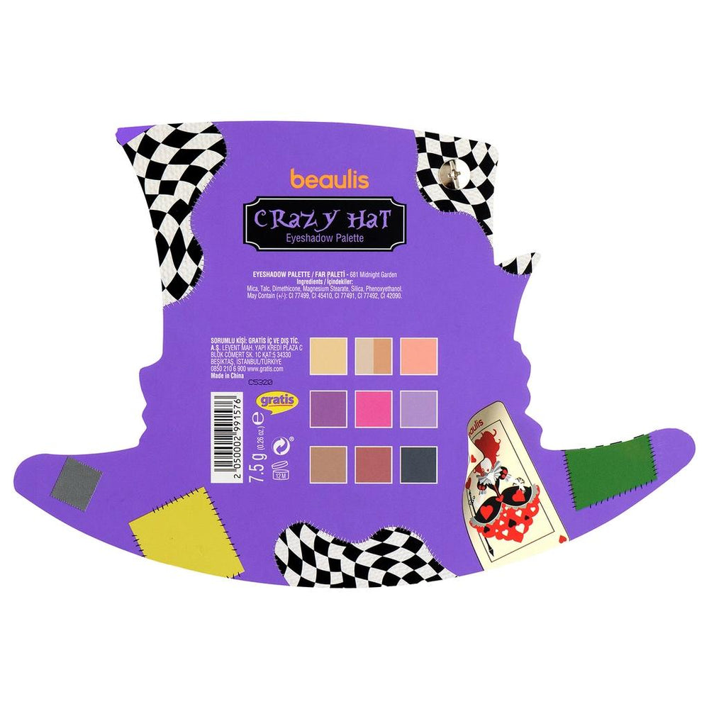 Beaulis Crazy Hat Eyeshadow Palette 681 Midnight Garden
