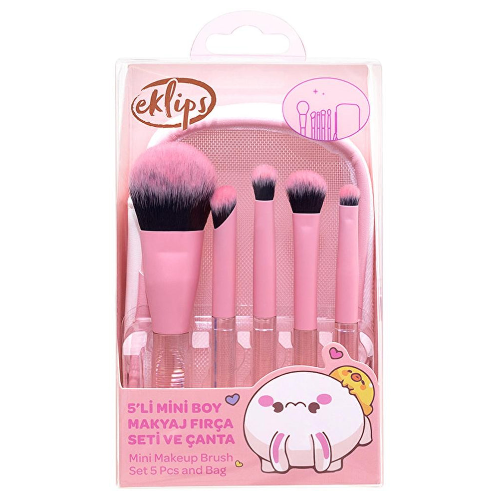 Eklips Character 5-Piece Makeup Brush Set with Pouch