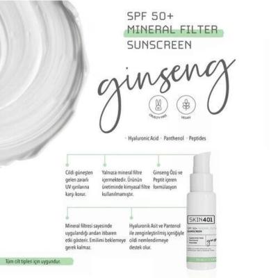 Skin401 SPF50+ Mineral Filter Sunscreen - Vegan, Cruelty-Free, Centella Asiatica Extract - 1.69 fl oz Skin401 SPF50+ Mineral Sunscreen - Vegan &amp; Cruelty-Free mineral sunscreen, SPF 50+ sun protection, vegan skincare, cruelty-free cosmetics, Centella Asiatica extract sunscreen, sun protection, skincare, vegan products, cruelty-free products, sensitive skin friendly, outdoor activities, daily sun protection