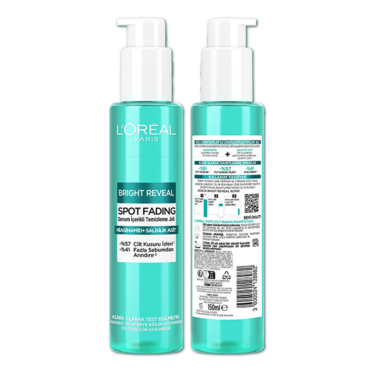 loreal paris bright reveal cleanser 150ml, serum infused cleansing gel for radiant skin, niacinamide and salicylic acid skin care L'Oreal Paris Bright Reveal Cleanser - Serum Infused Cleansing Gel for Adults | 150 ml L'Oreal Paris Bright Reveal Cleanser 150ml loreal-paris, bright-reveal, cleanser, skin-care, serum-infused, adults, oily-skin, blemish-control, facial-cleanser, ai-generated