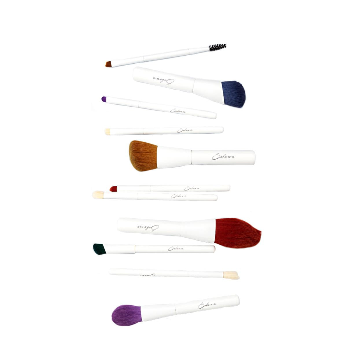 Soho N.Y.C. Vegan Makeup Brush Set - 11 Piece Cruelty-Free Synthetic Brushes for Flawless Application Soho N.Y.C. Vegan Makeup Brush Set - Cruelty-Free Flawless Look vegan makeup brush set, cruelty-free makeup brushes, synthetic makeup brushes, eco-friendly makeup brushes, vegan foundation brush, vegan blush brush, makeup brush set, Soho N.Y.C. makeup brushes, vegan brushes, makeup brushes, foundation brush, blush brush, eyeshadow brush, blending brush, cruelty free, vegan, synthetic, eco friendly, makeup e