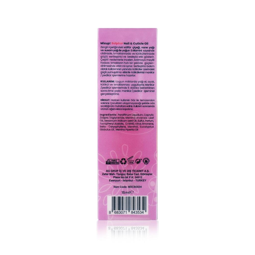 Mixup! Sulphur Nail Hardener &amp; Cuticle Care Oil 15 ml