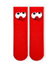 Carnaval Socks Googly Eye Red Athletic Crew Sock 1 Pair
