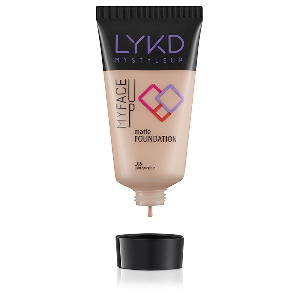 LYKD Mat Fondöten 106 Light Porcelain - Matte Foundation for Flawless, Long-Lasting Makeup - Foundation