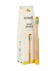 Ecowell Children's Toothbrush - Eco-Friendly Bamboo Handle, Soft Bristles, Vegan & Cruelty Free - Toothpaste